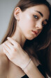 © Ananass - natural girlish beauty without makeup, minimalism and sophistication. Stylish portrait of a young girl