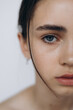 © Ananass - natural girlish beauty without makeup, minimalism and sophistication. Stylish portrait of a young girl