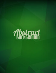 Poster - Abstract dark green background with translucent geometric shapes