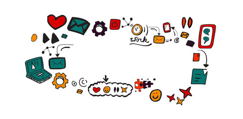 Poster - Composite image of various colorful icons