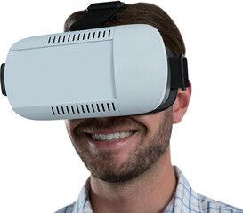 Sticker - Man using virtual reality headset