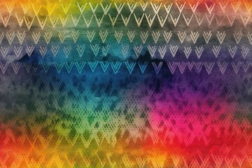 Poster - vibrant triangle pattern background. generative ai