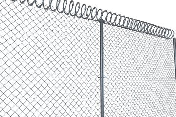 Poster - Close-up of chainlink fence with wire