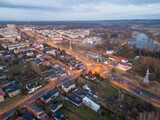 Fototapeta Morze - View at Pabianice city from a drone	

