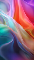 Wall Mural - Colorful, light, transparent, and smooth silk background - Generative AI