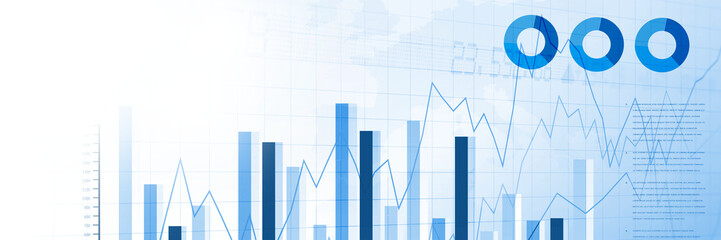 Leinwandbilder - Digital image of various graphs on screen