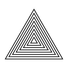 Poster - Line triangle shape. Modern line icon. Vector isolated on white background.