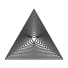 Poster - Line triangle shape. Modern line icon. Vector isolated on white background.