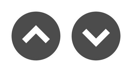 Poster - Up and down arrows icon vector isolated on circle background