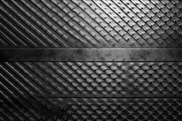 Poster - monochromatic image featuring a close-up of a textured metal surface with intricate details. Generative AI