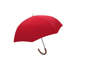 Leinwandbilder - Red umbrella over white background