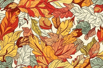 Canvas Print - vibrant autumn leaves arrangement on a plain white backdrop. Generative AI