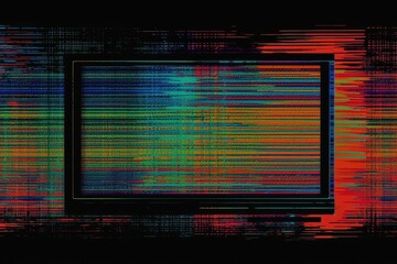 Poster - vibrant and colorful digital pattern displayed on a computer screen. generative ai