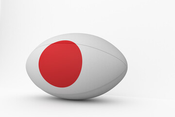 Wall Mural - Japanese flag rugby ball