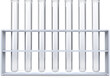 Test tubes with chemical solution in rack