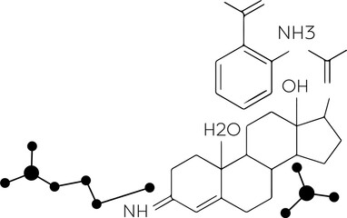 Poster - Composite image of chemical structure