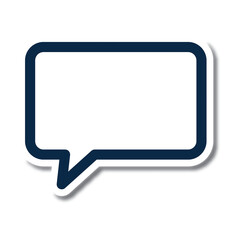 Aufkleber - Digitally generated image of speech bubble icon