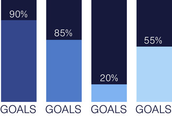 Poster - Composite image of blue bar graph