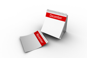 Sticker - Desk calendar showing December