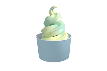 Poster - 3D Composite image of a cupcake
