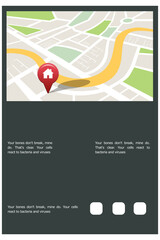 Poster - Digital image of red pointer on navigation map
