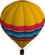 Multi  colored hot air balloon