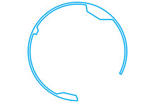 Digitally Generated Image Of An Incomplete Circle