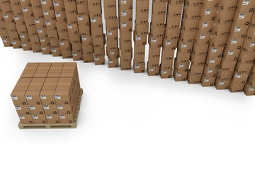 Poster - Cardboard boxes on white background