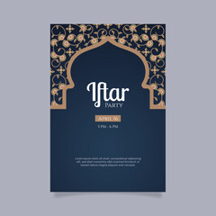 Poster - Arabic Flower Arch. Traditional Islamic Background. Mosque decoration elements. - Vector.