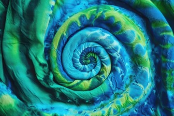 Poster - mesmerizing blue and green swirl in abstract form. Generative AI