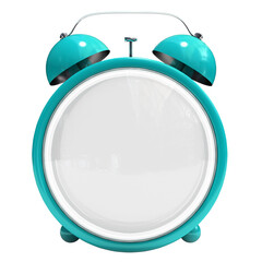 turquoise blank alarm clock