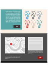 Poster - Navigation site and lightbulbs icons