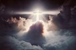 cross illuminated in the sky, resurrection of Jesus, religion, Generative AI, God in Heaven, Creator, Almighty, Savior, Redeemer, Holy Spirit