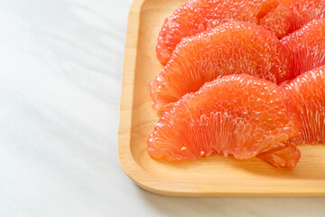 Wall Mural - fresh red pomelo fruit or grapefruit