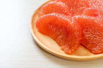 Wall Mural - fresh red pomelo fruit or grapefruit