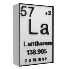 Wall Mural - Lanthanum,Phosphorus on the periodic table of the elements on white blackground,history of chemical elements, represents the atomic number and symbol.,3d rendering