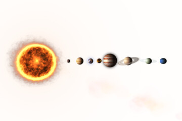 Wall Mural - illustrative image of planetary system
