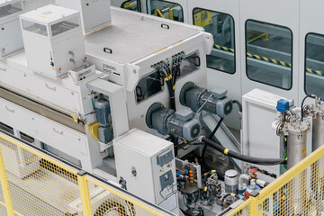 Stamping machine in a car factory