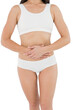 © vectorfusionart - Fit woman suffering stomach pain