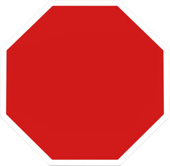 Aufkleber - Red blank sign board