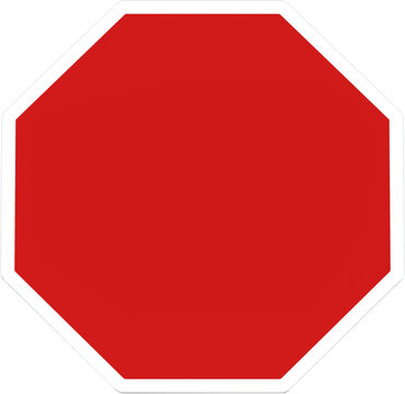 Red blank sign board