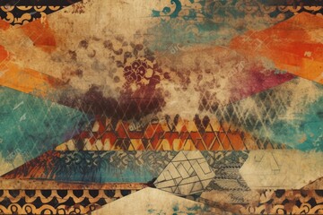 Poster - artificially created painting effect on a photograph. Generative AI