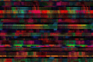 Poster - colorful abstract background with intersecting lines and dots. Generative AI