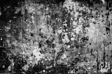 Poster - grungy and textured black and white wall. Generative AI