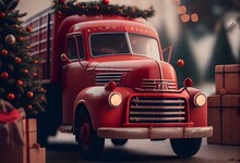 Christmas Truck Greeting Card Free Stock Photo - Public Domain Pictures