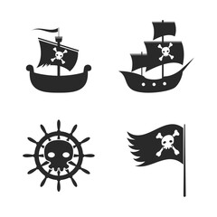 pirate ship logo icon