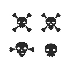 Wall Mural - Skull logo icon vector