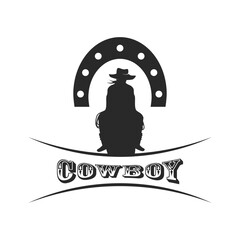 Canvas Print - Cowboy rider illustration