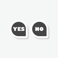 Canvas Print - Yes and no buttons icon sticker