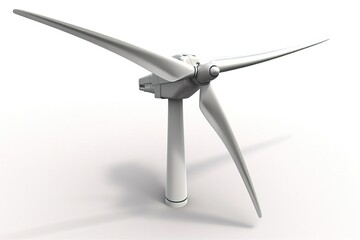 Wind generator on a white background, isolate. AI generated.